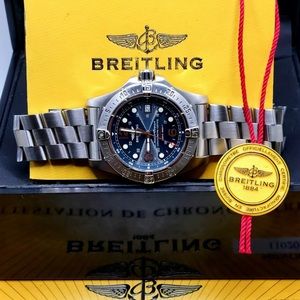 Breitling Superocean Steel Fish. Comes with box, papers & cert. of authenticity.